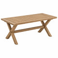 Table de jardin 180 x 90 x 75 cm en bois naturel style contemporain