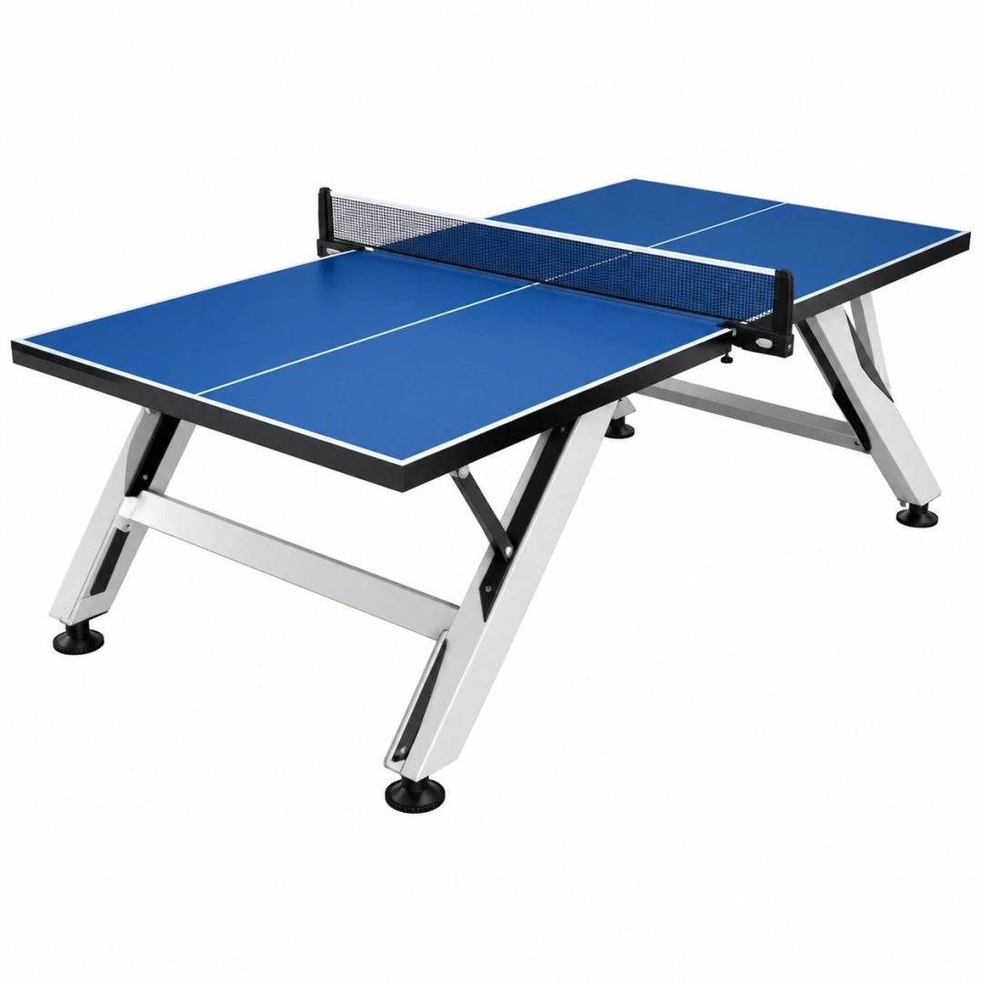 Table de tennis de table 274 x 152.5 x 76 cm bleue en panneau avec piètement pliant