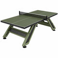 Table de tennis de table 274 x 152.5 cm en acier vert noir avec filet pour intérieur